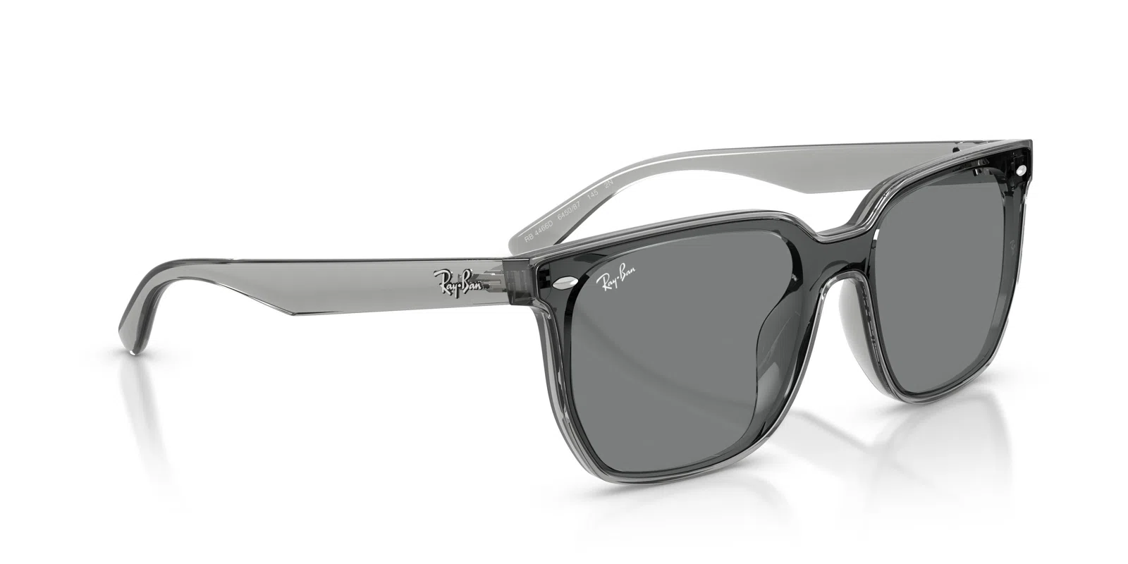 Ray-Ban 4466D Sunglasses - Transparent Grey - view 8